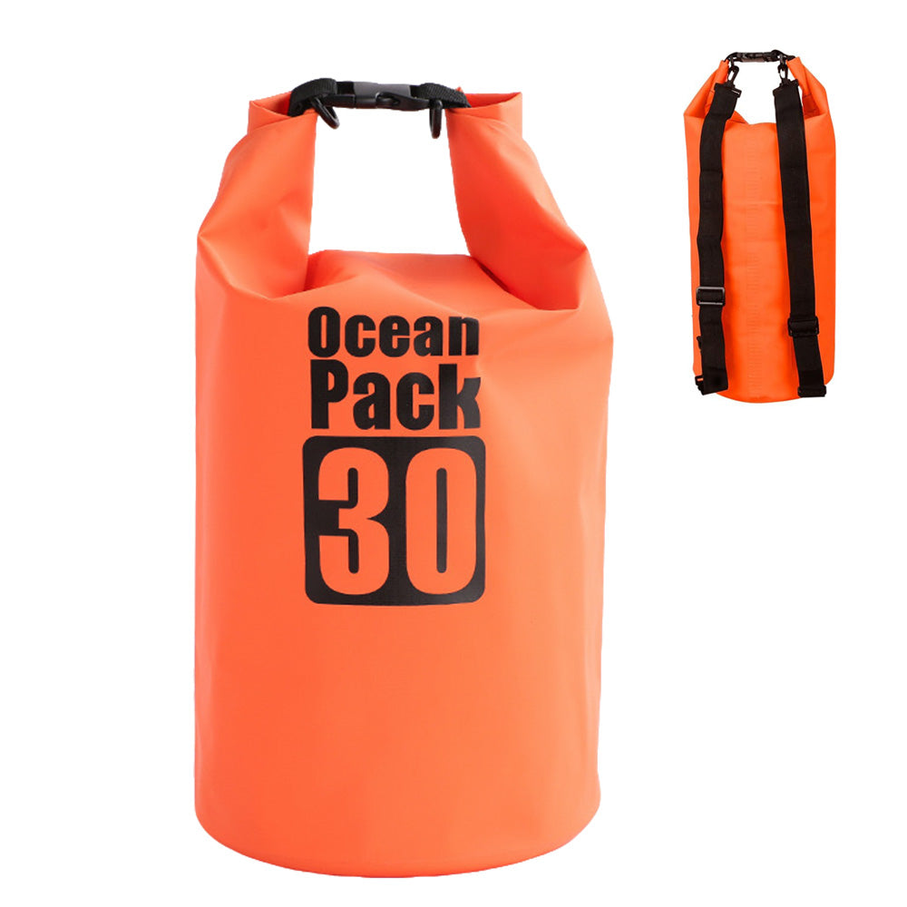 30L PVC Roll Top Water Resistant Outdoor Dry Backpack with Shoulder Strap