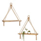 2X42x14cm Bohemian Macrame Rope Wall Display Shelf with Tassels
