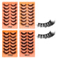 28 Pairs Lashes Full Volume False Eyelashes Synthetic Fibers Eyelashes Natural Look Cat Eye