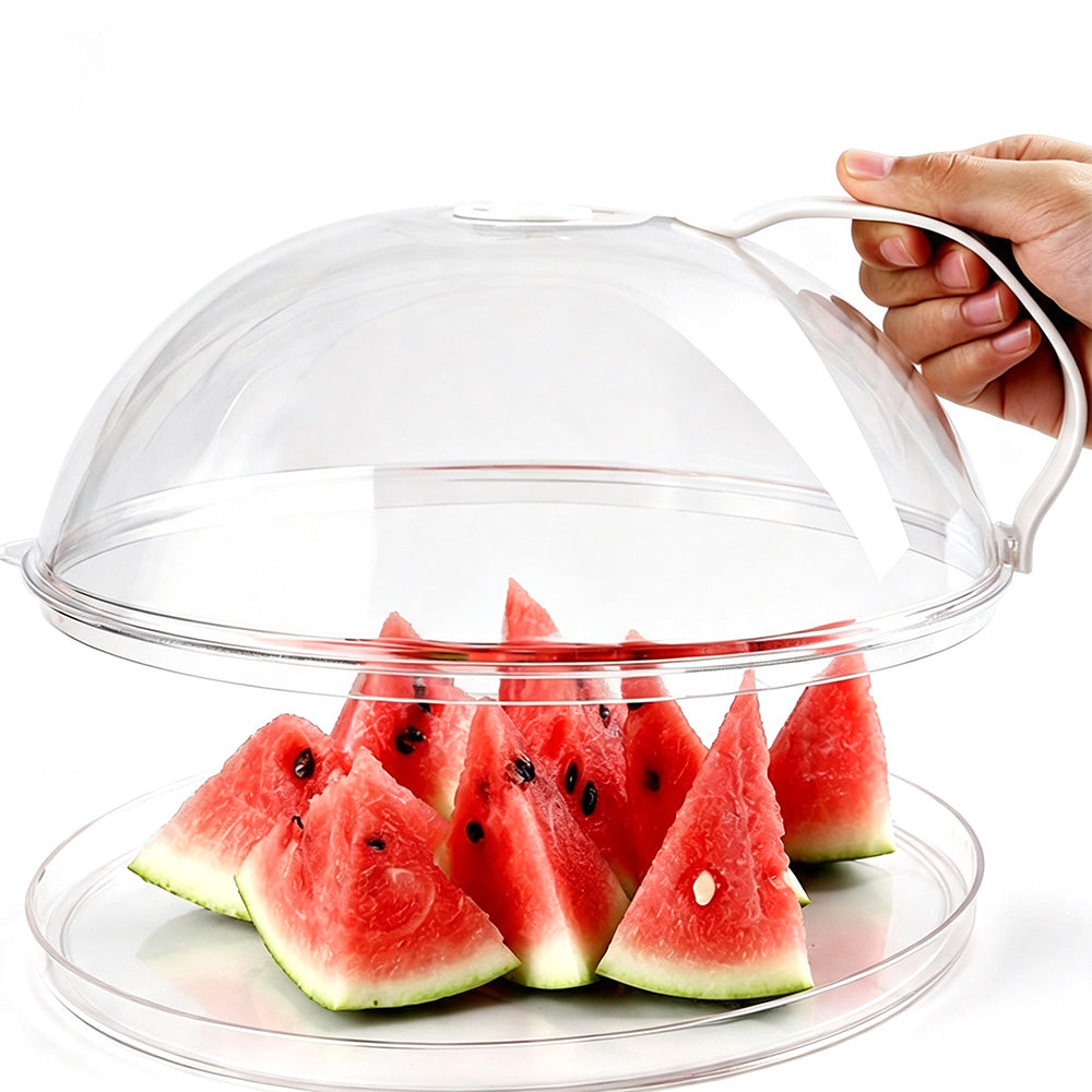 Microwave Splatter Cover with Handle Transparent PC for Food Plate Bowl