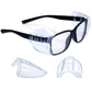 4 Pack Clear Side Shields Protection Flexible Universal for Glasses