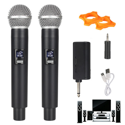 2 Pack 2.4G Wireless Microphone for Home Karaoke