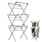 Triple Folding Clothes Drying Rack Space-Saving Portable Laundry Stand for Indoor Outdoor
