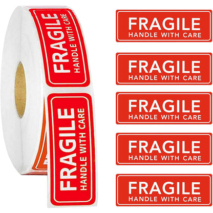 1000 PCS Self Adhesive Fragile Handle with Care Label Stickers for Shipping or Moving