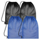 4 Pcs Large Mesh Gear Bag Drawstring Swim Storage Backpack Set
