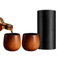 2PCS Wooden Bourbon Drinking Glass Whiskey Tumbler Bourbon Gifts For Men
