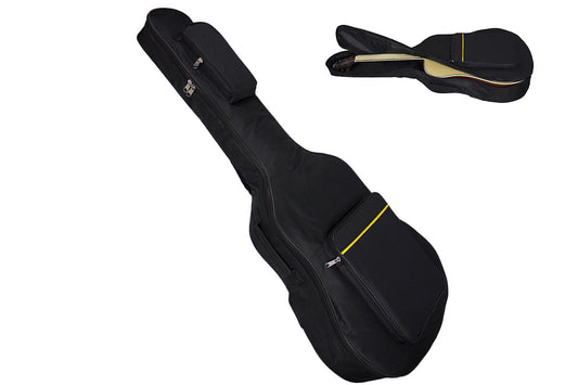 41 Inch Black Dual Strap Protective Guitar Bag for Acoustic and Electric Guitars