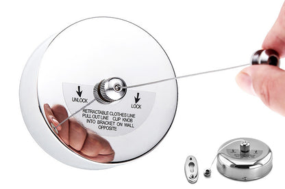 9 Feet Stainless Steel Retractable Clothesline for Indoor Bathroom Drying