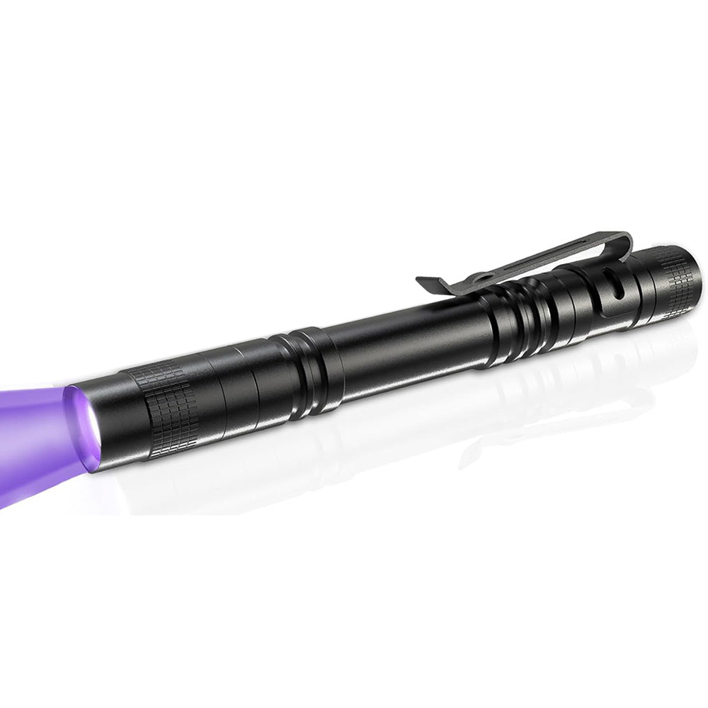 395nm Mini Ultraviolet Pen Flashlight with Pocket Clip