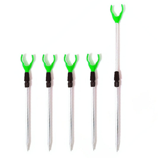 Five Piece Telescopic Aluminum Fishing Rod Holder Set