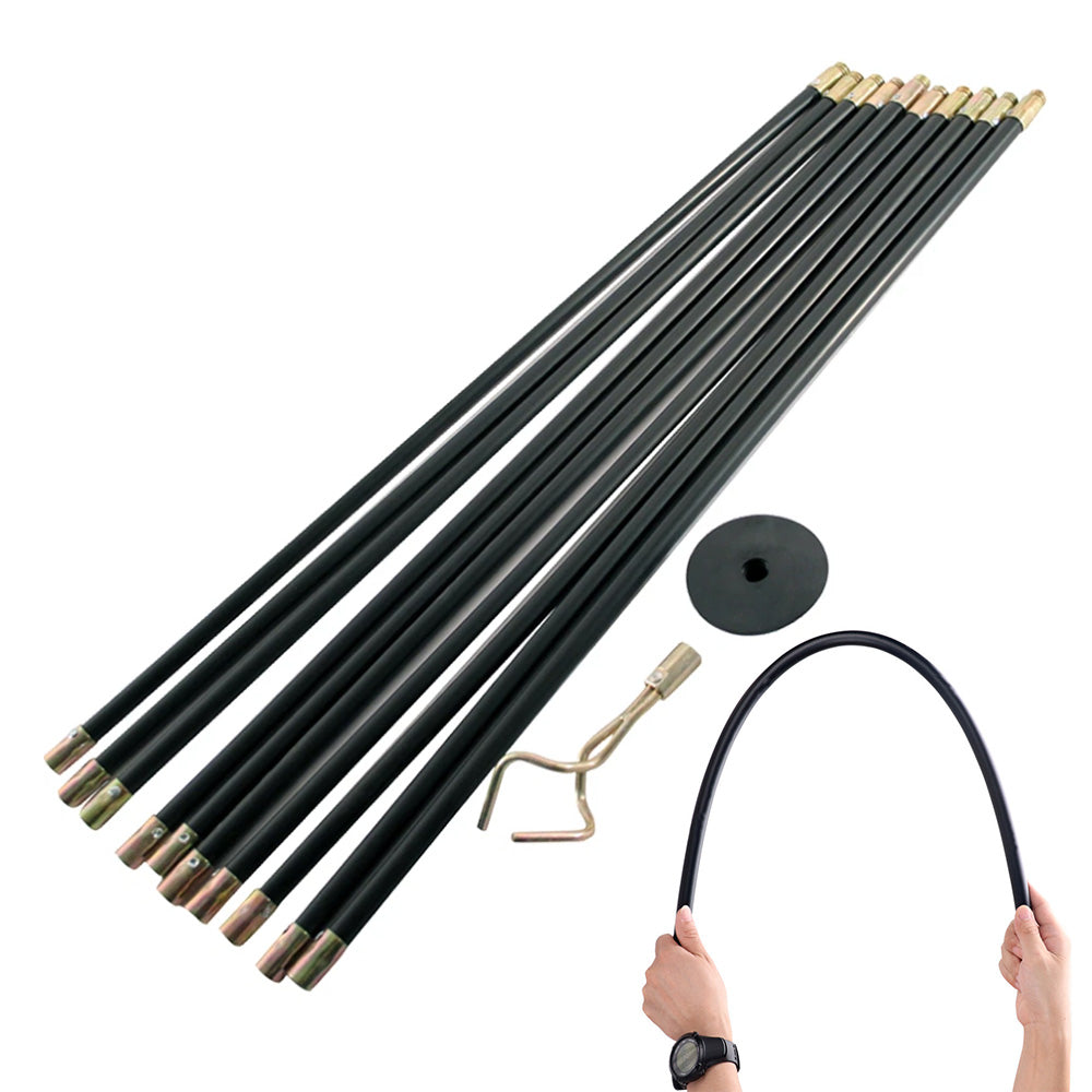 12 Pieces Flexible Chimney Brush Set Drain Cleaner Rods for Pipe Dryer Vent Cleaning