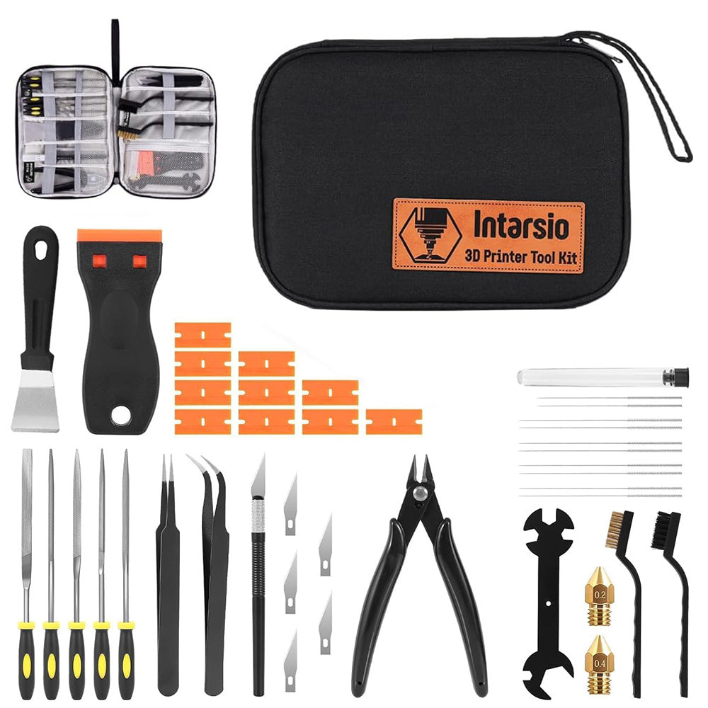 43-Piece Professional 3D Printer Tool Kit for Maintenance and Model Finishing