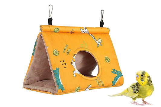 Bird Sleep Nest Cage Hut Pet Hammock Hang Cave Bed for Parrot Budgie Cockatiel