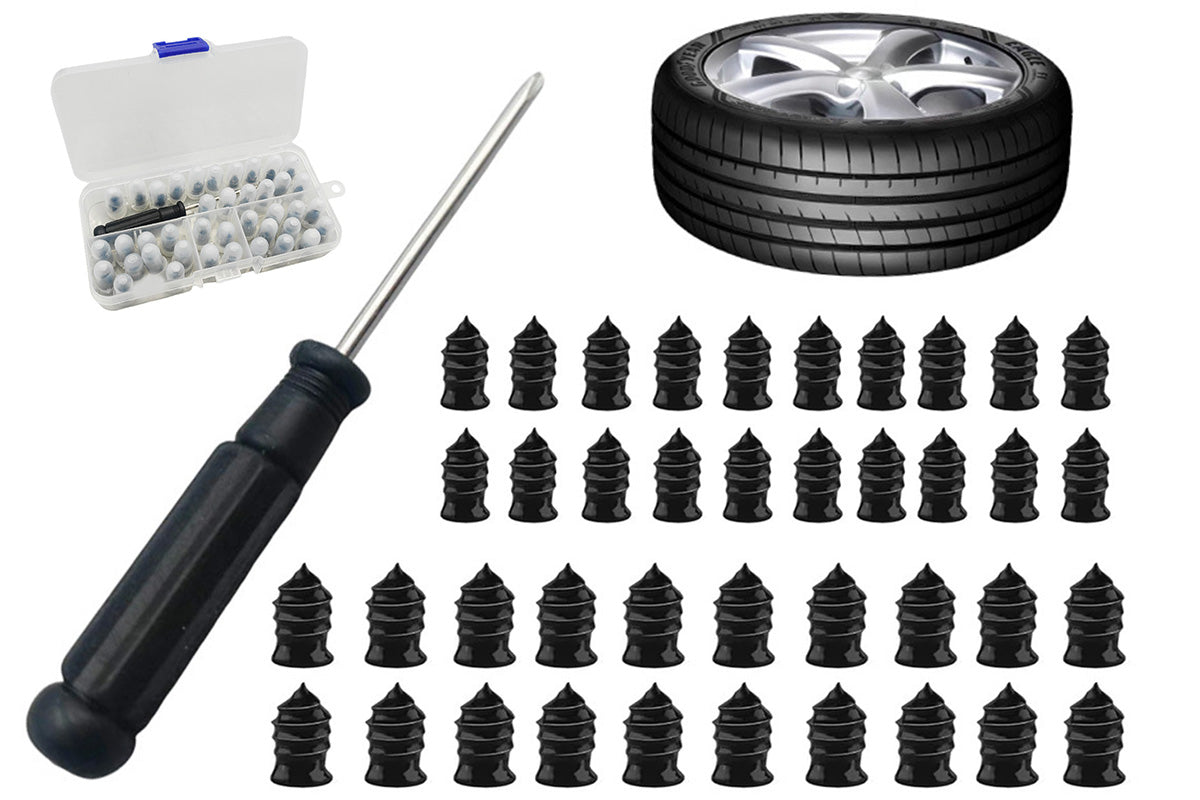 41PCS Tire Repair Rubber Studs Vacuum Tyre Repair Nail Set For Car