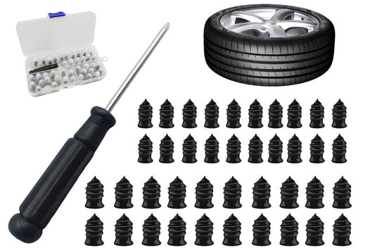 41PCS Tire Repair Rubber Studs Vacuum Tyre Repair Nail Set For Car