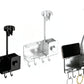 Adhesive Wall Mount Hair Dryer Holder with Phone Stand and Cord Organizer
