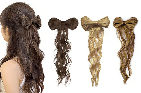Bow Ponytail Hair Clip for Long Curly Hair Decorative