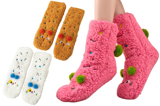 Women's Sherpa Fleece Slipper Socks Cozy Indoor Socks Warm Plush Socks