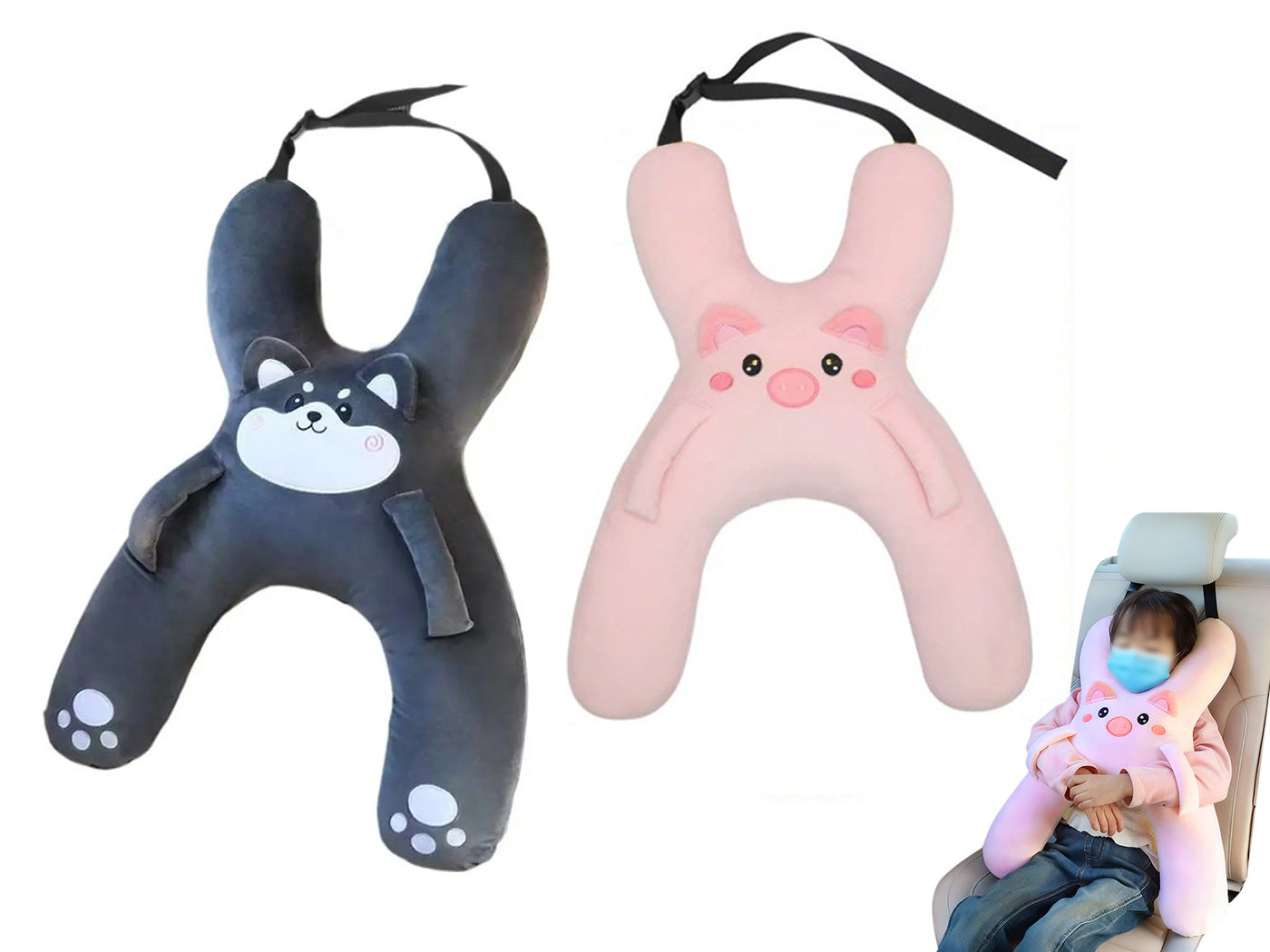 Kids Car Backseat Sleep Pillow Children Car Seat Sleeping Pillow Cushion Head Support Pillow