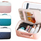 LED Mirror Makeup Case Hard Shell Rechargeable Lighted Cosmetic Organizer