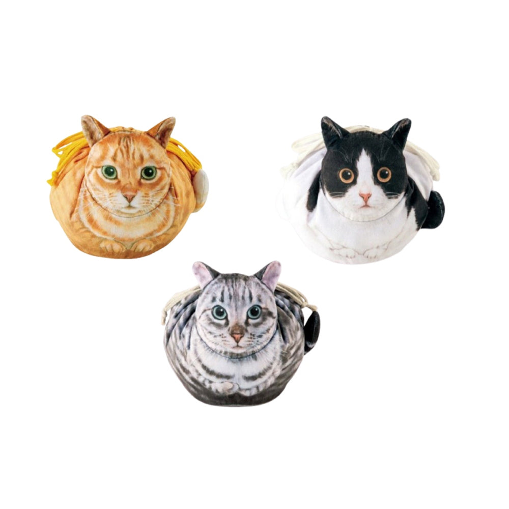 Cute Cat Makeup Bag with Drawstring Closure