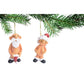 2Pcs 8cm Resin Santa Claus Pendants Christmas Hanging Decorations