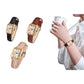 Retro Ladies Rectangular Watch with Leather Band