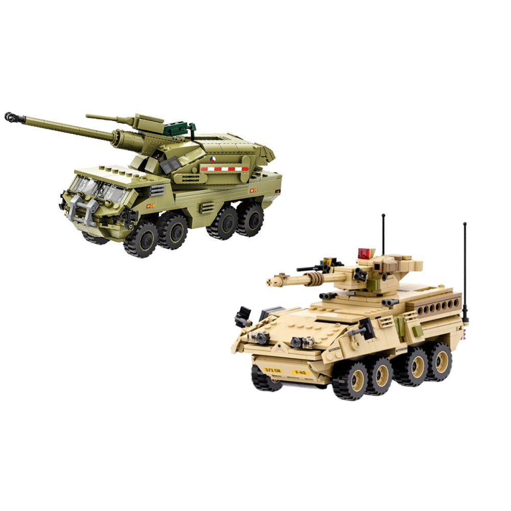 Small Tank Armored Vehicle Model Building Blocks