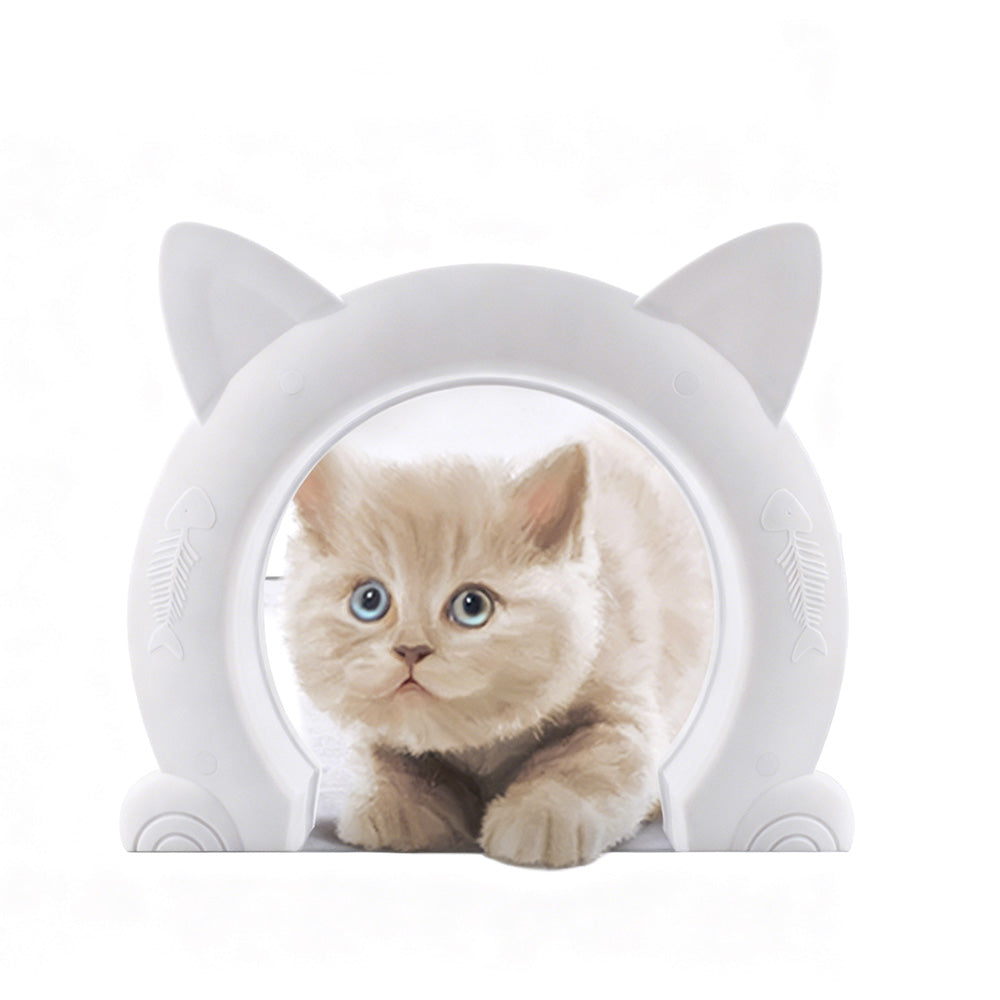 White Cat Ear Pet Door Frame for Interior Door