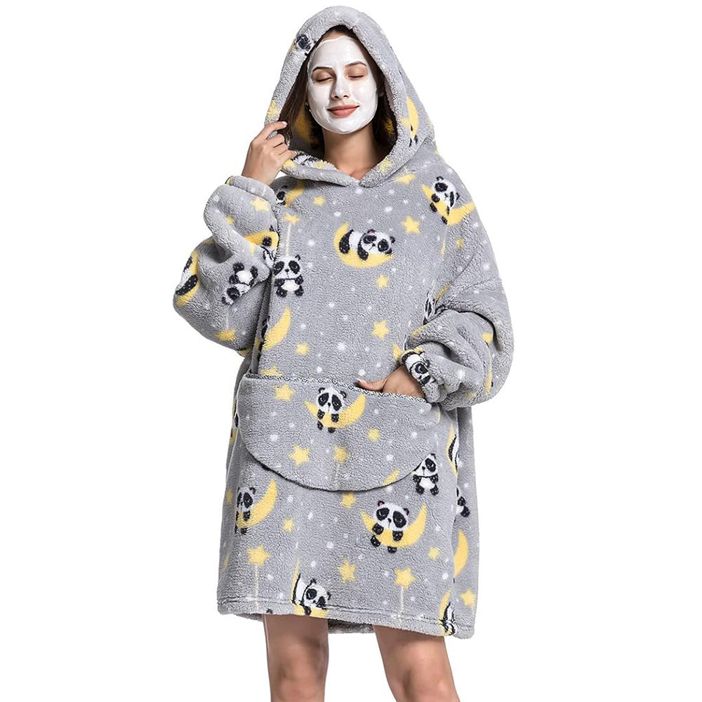 Hooded Blanket Hoodie Ultra Plush Comfy Sweatshirt Fleece-Style 3