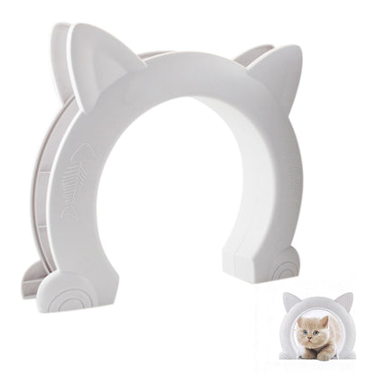 White Cat Ear Pet Door Frame for Interior Door