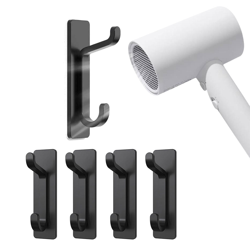 4Pcs Self Adhesive Wall Hook Double Hook Hanger Home Kitchen Bathroom Hanger Cabinet Tool