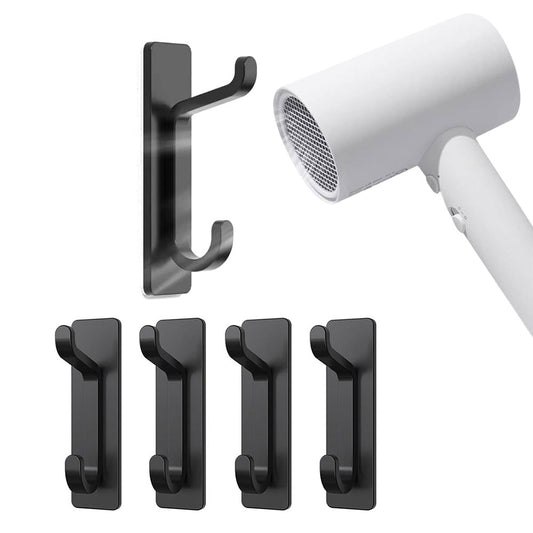 4Pcs Self Adhesive Wall Hook Double Hook Hanger Home Kitchen Bathroom Hanger Cabinet Tool