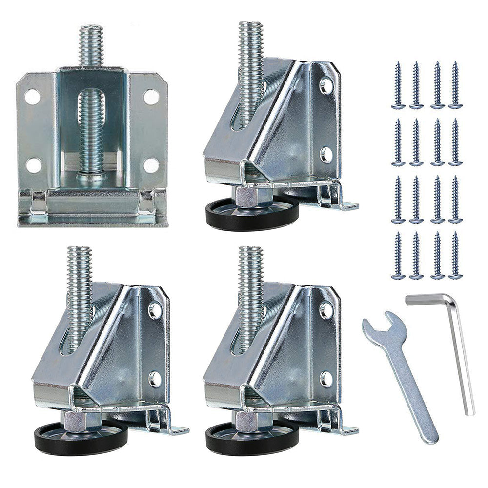 4-Pack Heavy Duty Adjustable Furniture Leveling Feet with Lock Nuts
