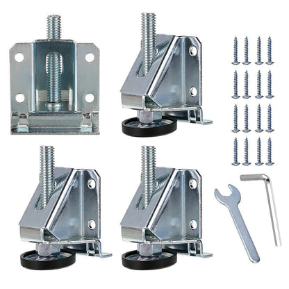 4-Pack Heavy Duty Adjustable Furniture Leveling Feet with Lock Nuts