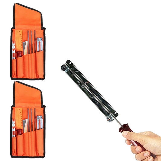 18Pcs Files Filing Tool with A Storage Chain Sharpener for Sharpen Saw File Set