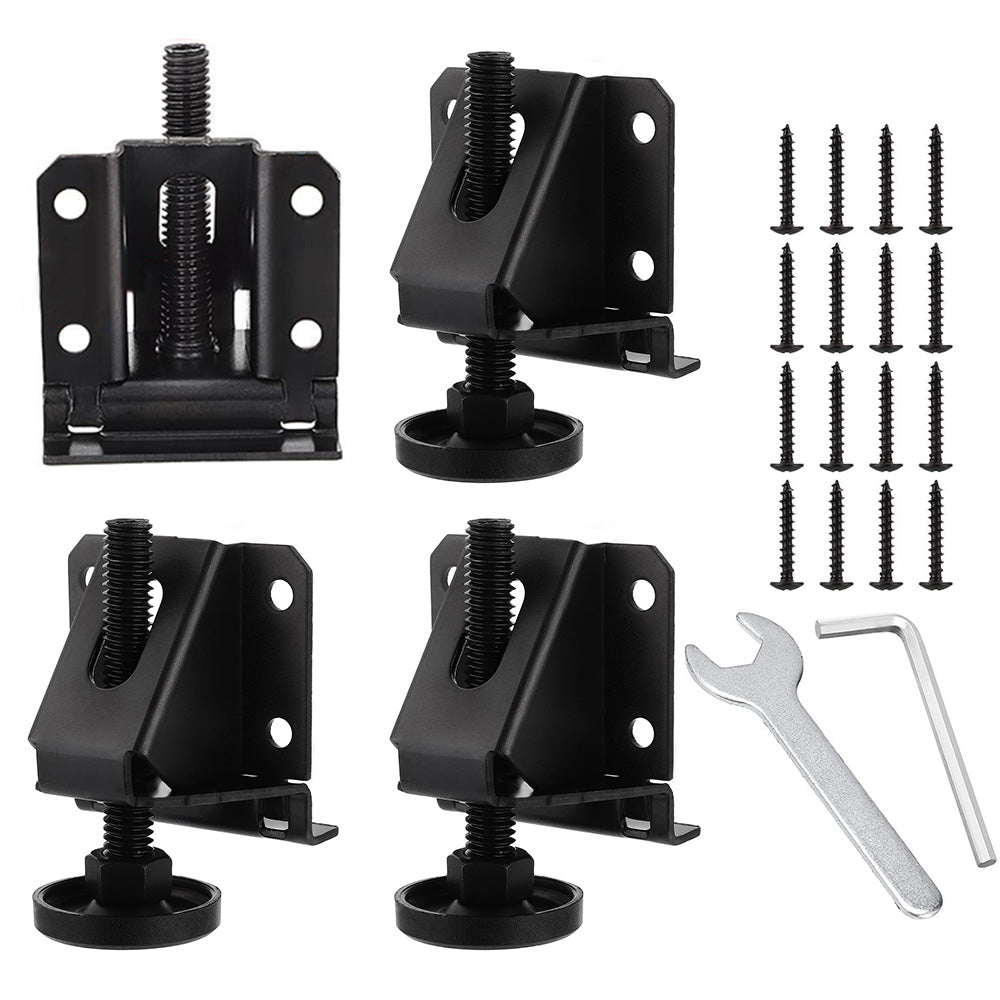 4-Pack Heavy Duty Adjustable Furniture Leveling Feet with Lock Nuts