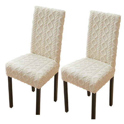 2Pcs Jacquard Chair Cover
