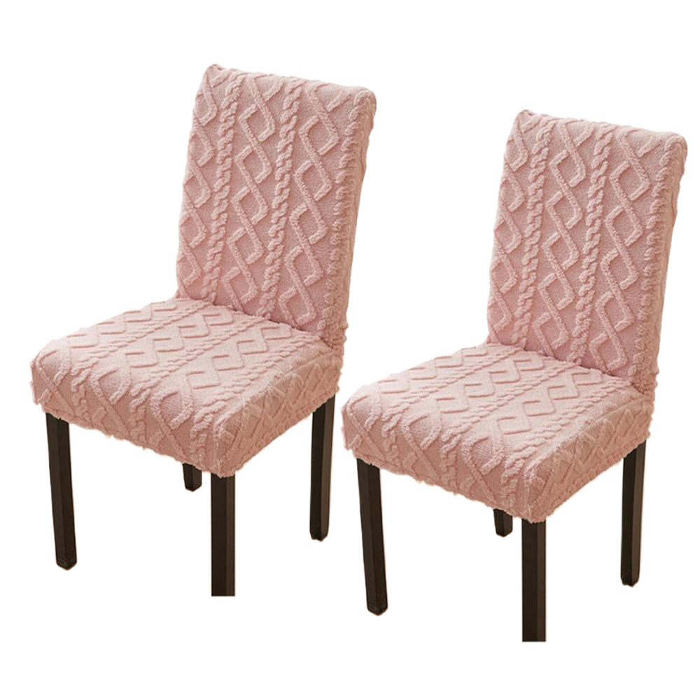 2Pcs Jacquard Chair Cover