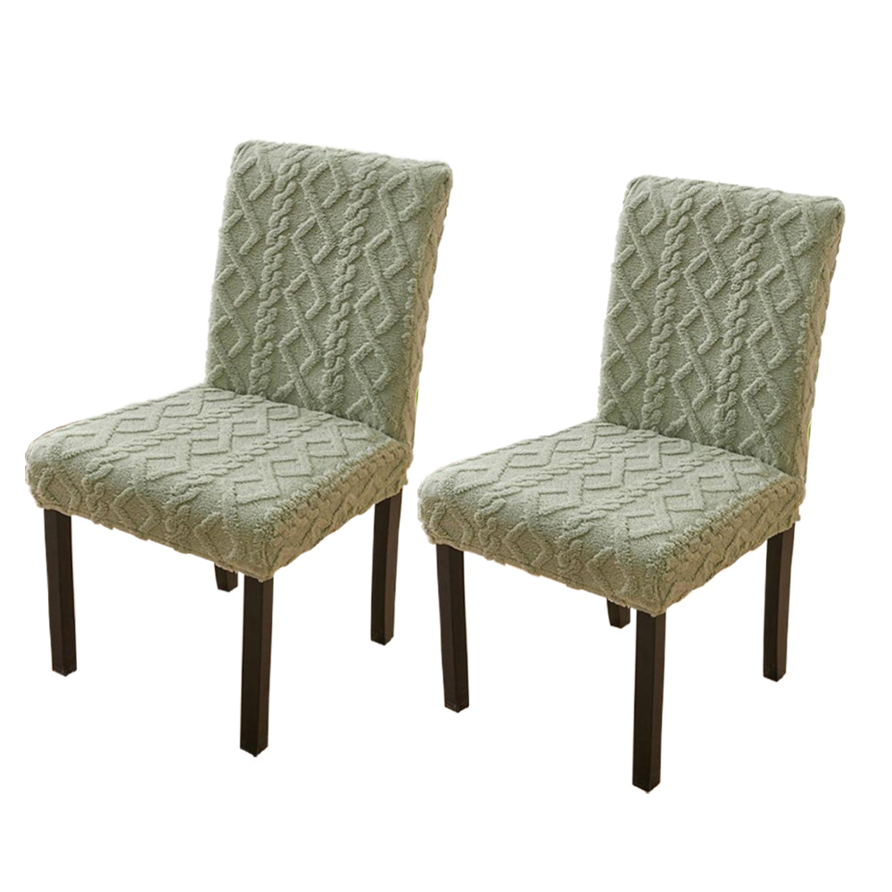 2Pcs Jacquard Chair Cover