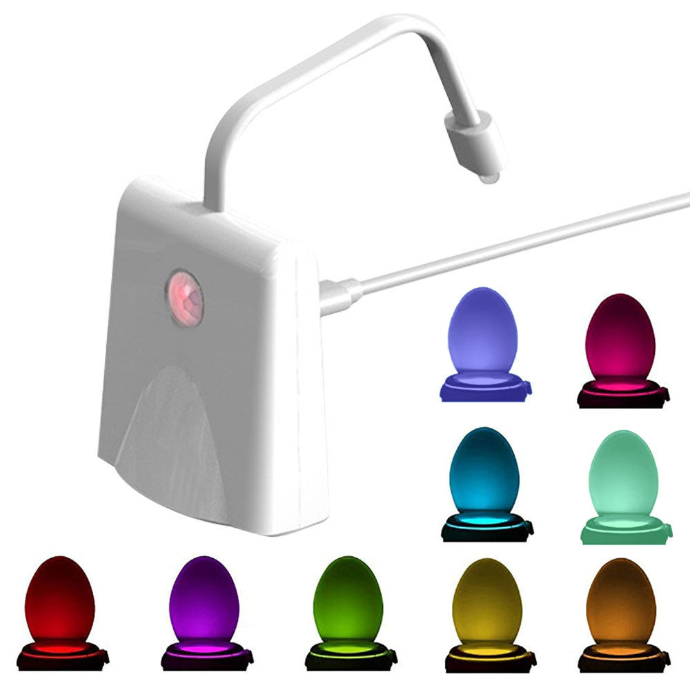 2Pcs Toilet Night Light with Star Projector Motion Sensor Activated LED Lamp
