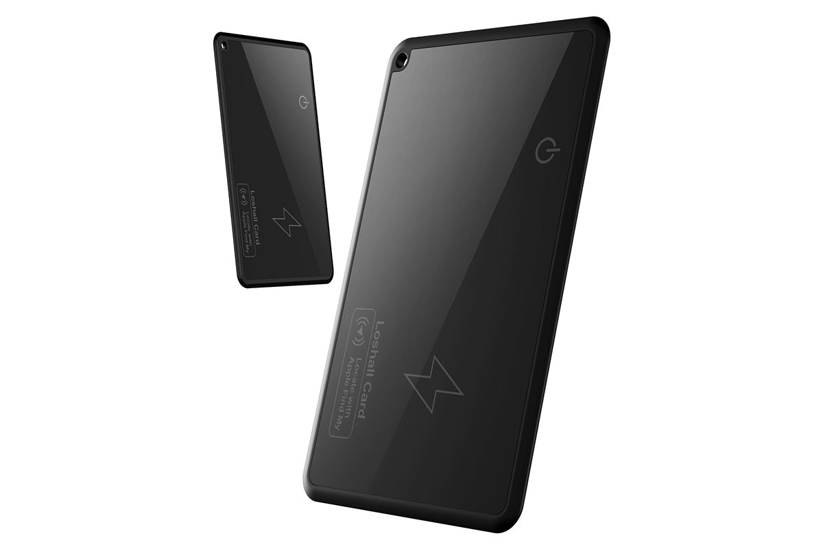 Rechargeable Thin Wallet Tracker Card Works with Apple Find My App