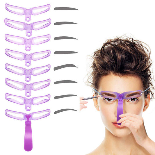 Eight-Piece Eyebrow Stencil Tool Set