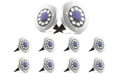 10-LED Solar Ground Lights