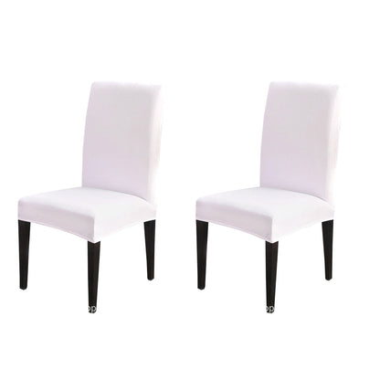 2Pcs Stretch Dining Chair Cover Seat Covers Washable Banquet Wedding Party