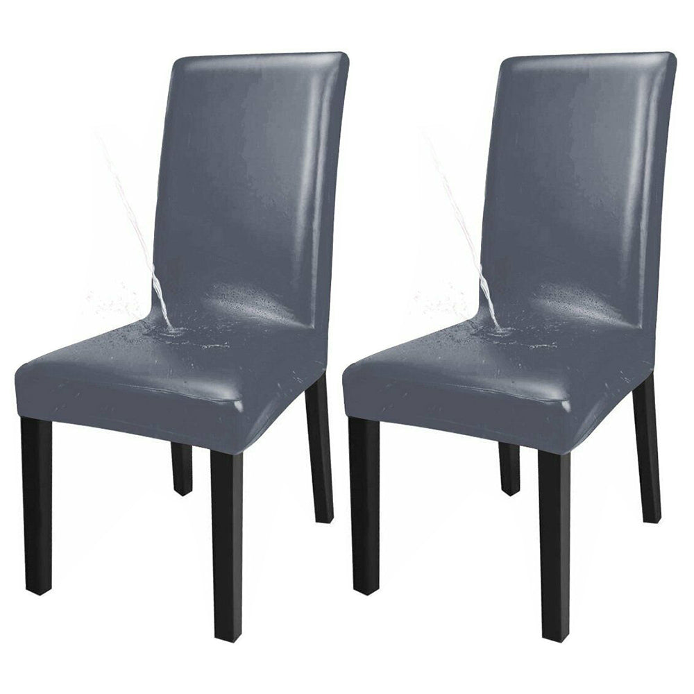 2-Pack PU Leather Chair Protector Cover