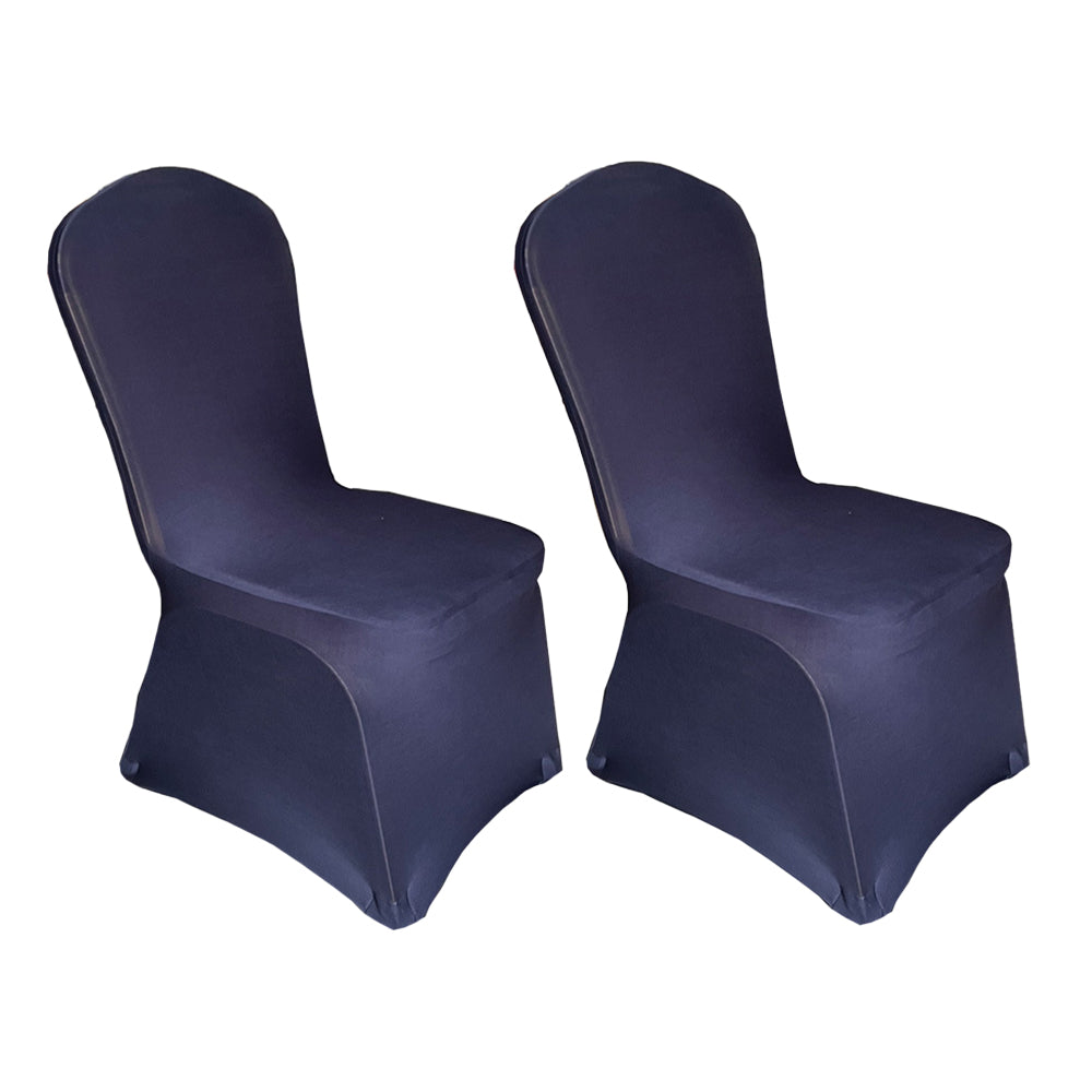 2Pcs Stretch Washable Fitted Banquet Chair Covers