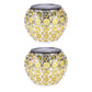 2Pcs Solar Lamp Retro Hollow Lantern Mosaic Ball Lamp