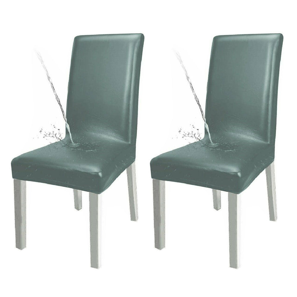 2-Pack PU Leather Chair Protector Cover