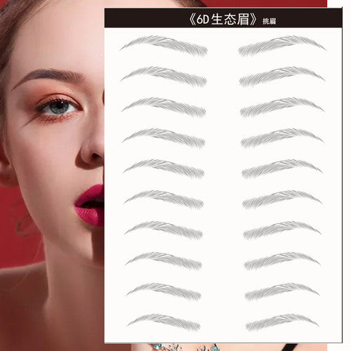 20-Pairs Eyebrow Tattoos Stickers-Raised Eyebrow